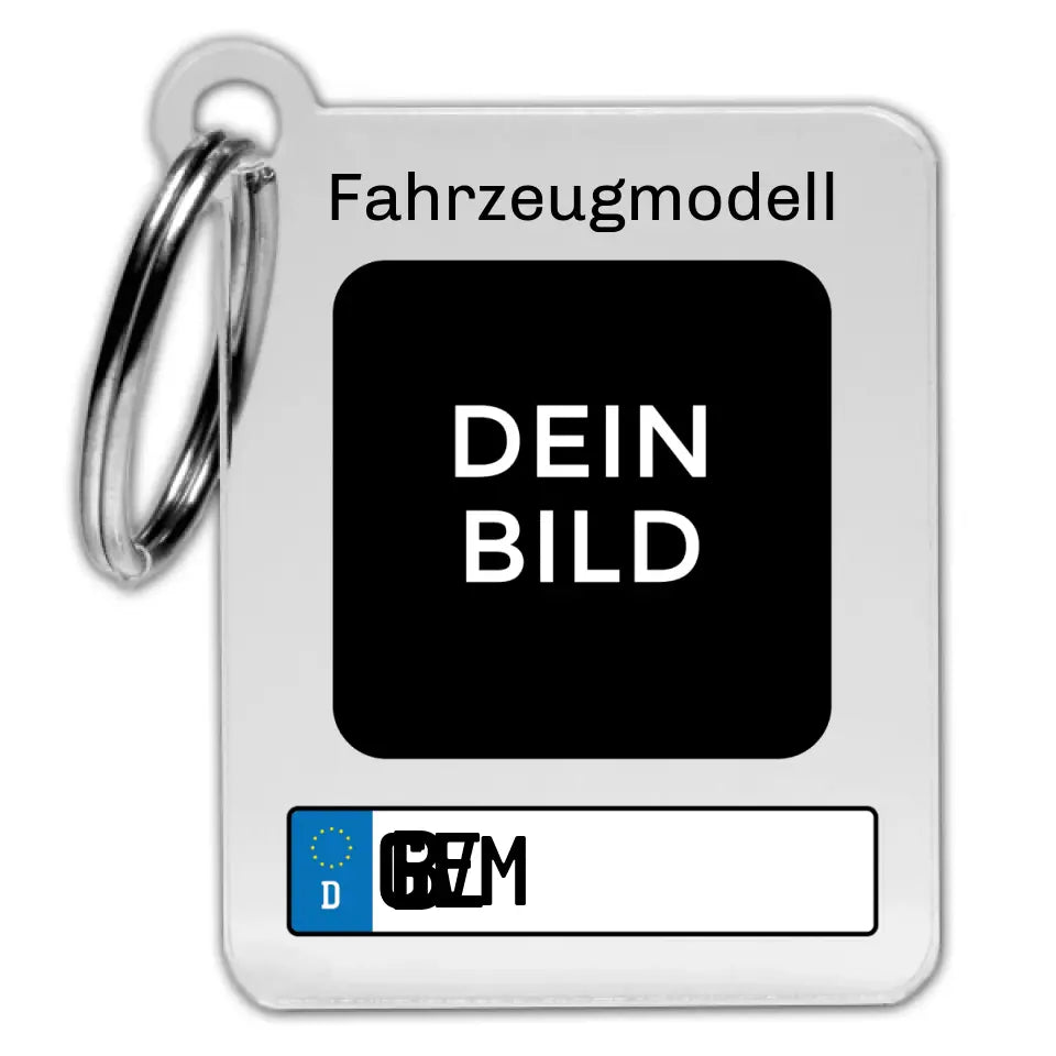 Schlüsselanhänger mit KFZ-Kennzeichen für Ihr Auto..