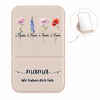 Flowers for Mom with up to 10 names and text, Mother's Day gift - Personalized Pocket Mirror