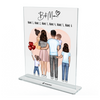 Familie 1-4 kinderen | Gepersonaliseerd acrylglas