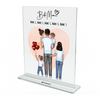 Familie Vater + 1-4 Kinder | Personalisiertes Acrylglas