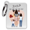 Familiehanger (moeder + 1-4 kinderen) - Gepersonaliseerde sleutelhanger