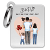 Familietag (vader + 1-4 kinderen) - gepersonaliseerde sleutelhanger