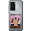 Mother & 2 Daughters Sitting - Personalized phone case
