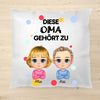 This Grandma/Mom/Dad/Grandpa belongs to... (1-6 children) - Personalized Pillow