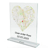 Personalized card with text on acrylic glass