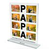 PAPA Fotocollage (8 Bilder mit Text) - Personalisiertes Acrylglas