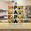 PAPA fotokollage (8 bilder med text) - Personligt utformat akrylglas