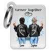 Best friends duo with drinks - Personalized key ring