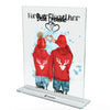 Winter Couple / Friends - Personalized acrylic glass