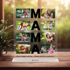 MAMA fotokollage (8 bilder med text) - personligt akrylglas