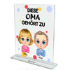 Deze oma/mama/papa/grootvader hoort bij... (1-6 kinderen) - Gepersonaliseerd acrylglas