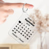 Personalisierter Kalender Datum mit Herz und Namen - Personalisierter Schlüsselanhänger