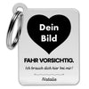 Drive carefully. I need you! with text and picture - Personalized key ring