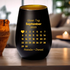 Personalized calendar date with heart and name - Personalized lantern