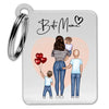 Familiehanger (moeder + 1-4 kinderen) - Gepersonaliseerde sleutelhanger