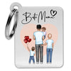 Familiehanger (vader + 1-4 kinderen) - Gepersonaliseerde sleutelhanger