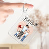 Family pendant (father + 1-4 children) - Personalized key ring