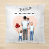 Family cushion (father + 1-4 children) - Personalized cushion