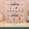 Geburtstagsblumen Garten >Zuerst Mama Jetzt Oma< | Personalisiertes Acrylglas Muttertag