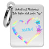 Scheiß auf Muttertag Herz (1-8 Kinder) - Personalisierter Schlüsselanhänger