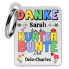 Thank you for the colorful time (for educator, daycare, childminder, farewell) - Personalized key ring