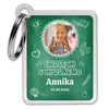 Eindelijk schoolkind hanger met foto en naam voor school inschrijving cadeau - Gepersonaliseerde sleutelhanger