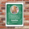 Finally school child sign with photo and name for school enrollment gift - personalized door sign