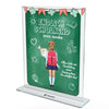 Finally schoolchild sign with text and name for school enrolment gift - Personalized acrylic glass