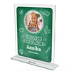 Eindelijk schoolkind bord met foto en naam voor school inschrijving cadeau - Gepersonaliseerd acrylglas