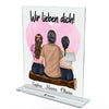 Moeder & 2 dochters zitten - Gepersonaliseerd acrylglas