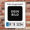 Auto Kennzeichen / KFZ Nummernschild mit Bild - Personalisiertes Türschild