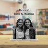 Cadeau photo Meilleure amie Besties avec photo et texte personnalisé - Verre acrylique personnalisé