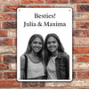 Photo gift Best Friend Besties with photo and desired text - Personalized door sign