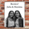 Photo gift Best Friend Besties with photo and desired text - Personalized door sign