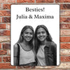 Photo cadeau meilleur ami Bestie avec Photo et souhait texte-panneau de porte personnalisé