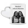 Fotogeschenk Beste Freundin Besties mit Foto und Wunschtext - Personalisierte Tasse