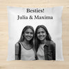 Cadeau photo Meilleure amie Besties avec photo et texte personnalisé - Oreiller personnalisé