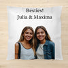 Cadeau photo Meilleure amie Besties avec photo et texte personnalisé - Oreiller personnalisé