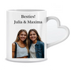 Fotogeschenk Beste Freundin Besties mit Foto und Wunschtext - Personalisierte Tasse