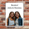 Photo gift Best Friend Besties with photo and desired text - Personalized door sign