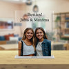 Cadeau photo Meilleure amie Besties avec photo et texte personnalisé - Verre acrylique personnalisé