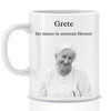 Funeral gift as a souvenir of the deceased with photo and desired text - Personalized cup