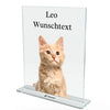 Pet portrait with your own photo and desired text - Personalized acrylic glass