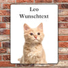 Pet portrait with your own photo and desired text - Personalized door sign