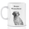 Haustierportrait mit eigenem Foto und Wunschtext - Personalisierte Tasse