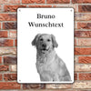 Pet portrait with your own photo and text - Personalized door sign