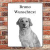 Pet portrait with your own photo and desired text - Personalized door sign