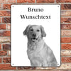 Pet portrait with your own photo and text - Personalized door sign