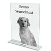 Pet portrait with your own photo and text - Personalized acrylic glass