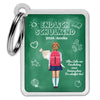 Eindelijk schoolkindbord met tekst en naam voor startend schoolcadeau - gepersonaliseerde sleutelhanger